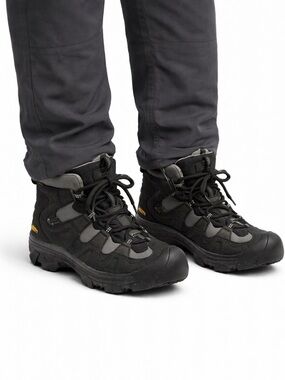 Size 8.5 KEEN Women’s Waterproof Hiking Boots Black Grey Trail Outdoor